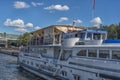 Tourist motor ship on the Moscow river