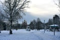 Russia. Moscow. Troparevo in winter. Royalty Free Stock Photo