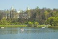 01-05-2018, Russia, Moscow, Tsaritsyno Park Manor, traditional recreation in the park, skiing on Catamaran pedal pleasure on the