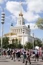 RUSSIA, MOSCOW, VDNKh, 2019: international festival of military orchestra