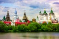 Russia Moscow. View from the river to the Izmailovsky Kremlin.