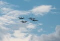 Russian plane fighter Su-35 Flanker-E Royalty Free Stock Photo