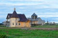 Russia, Murmansk region, Tersky district. Coast of the Kola Peninsula on the White sea. The Village Of Varzuga. Ancient Uspensky c