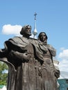 Russia, Murom, June 4, 2023: Monument to Peter and Fevronia, Vladimir region, Holy Trinity Convent in Murom. Family and Loyalty