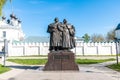 Russia, Murom, May 8, 2018: Monument to Peter and Fevronia, Vladimir region, Holy Trinity nunnery in Murom