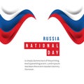 Russia National Day Vector Template Design Illustration