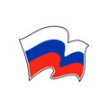 Russia national flag. Vector illustration. Moscow Royalty Free Stock Photo