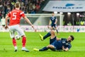 Russia national football team defender Andrey Semenov and Scotland midfielder John McGinn