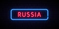 Russia neon sign.