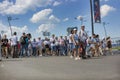 Russia. Nizhny Novgorod. Fans from different countries rush to t