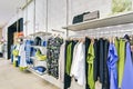 Russia, Novosibirsk - April 25, 2018: interior of women`s clothing and accessories store boutique EMPORIO Royalty Free Stock Photo