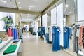 Russia, Novosibirsk - April 25, 2018: interior of women`s clothing and accessories store boutique EMPORIO Royalty Free Stock Photo