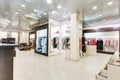 Russia, Novosibirsk - April 25, 2018: interior of women`s clothing and accessories store boutique EMPORIO Royalty Free Stock Photo