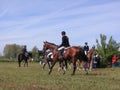 Russia Novosibirsk September 14, 2013 Novosibirsk Hippodrome Competition horses in show jumping and eventing riders have to jump