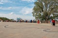 Russia. The observation deck on the Sparrow Hills in Moscow. 20 June 2016. Royalty Free Stock Photo