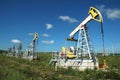 Russia.Oil production on the oil field Royalty Free Stock Photo