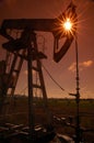 Russia.Oil production on the oil field Royalty Free Stock Photo