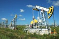 Russia.Oil production on the oil field Royalty Free Stock Photo