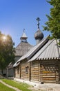 Russia. Old Ladoga. Saint great martyr Dmitry Solunsky church on territory of fortress