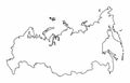 Russia outline map Royalty Free Stock Photo