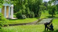 Russia. Pavlovsk Park in early June 2016 . A natural landscape. Royalty Free Stock Photo