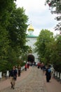 Russia, Pechory. The holy dormition Pskov-Caves Monastery. Royalty Free Stock Photo