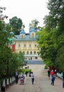 Russia, Pechory. The holy dormition Pskov-Caves Monastery. Royalty Free Stock Photo