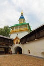 Russia, Pechory. The Pskov-Caves monastery. The Petrovskaya Tower and The Holy Gates.