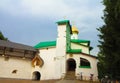 Russia, Pechory. The Pskov-Caves monastery. The Saint Nicholas Church. Royalty Free Stock Photo