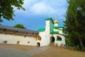 Russia, Pechory. The Pskov-Caves monastery. The Saint Nicholas Church. Royalty Free Stock Photo