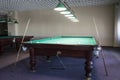 Russia. Penza. Russian Billiards table in the rich billiard Club.