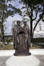 Russia. Penza-2020. Tourist overview of the city. Monument to Orthodox saints Peter and Fevronia,