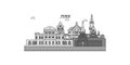 Russia, Perm city skyline isolated vector illustration, icons