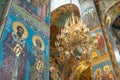 RUSSIA, PETERSBURG - AUG 21, 2022: petersburg church russia christ saint russian building st inside, for jesus savior