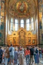 RUSSIA, PETERSBURG - AUG 21, 2022: petersburg saint christ church russia russian orthodox building st, for savior icon Royalty Free Stock Photo