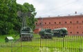 Russia Petersburg July 11, 2016 Museum of artillery missile system