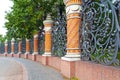 Russia. Petersburg. The Summer garden lattice.