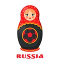 Russia Poster Russian Doll Vector Illustration