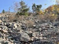 Russia, Primorsky Krai, Partizansky district, kurumnik on the slope in the gorge of the Cheeks of the Dardanelles