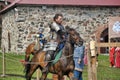 Knight on horse tournament. Army, ancient