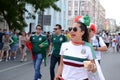 Russia Rostov-on-don 23 June 2018 fans March to the stadium Rostov arena for the match between Mexico and South Korea Royalty Free Stock Photo