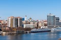 Russia, Rostov-on-Don - March 20, 2017: View of the city Rostov-on-Don and embankment. City participant of the World Cup