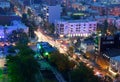 Russia. Rostov-on-Don. Red Army street. Evening cityscape