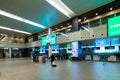 Russia, Rostov-on-Don, 17 September 2019: Passengers waiting for registration on registration desk in International airport Platov