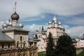 Russia, Rostov Veliky. Rostov Kremlin. Churchs Royalty Free Stock Photo