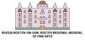 Russia,Rostovondon, Rostov Regional Museum , Of Fine Arts travel landmark vector illustration Royalty Free Stock Photo