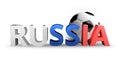 Russia russian Football soccer sports realistic 3D render