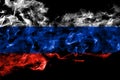 Russia, Russian smoke flag isolated on black background Royalty Free Stock Photo