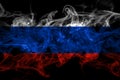 Russia, Russian smoke flag isolated on black background Royalty Free Stock Photo