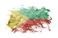 Russia, Russian, Zabaykalsky Krai flag background painted on white paper with watercolor